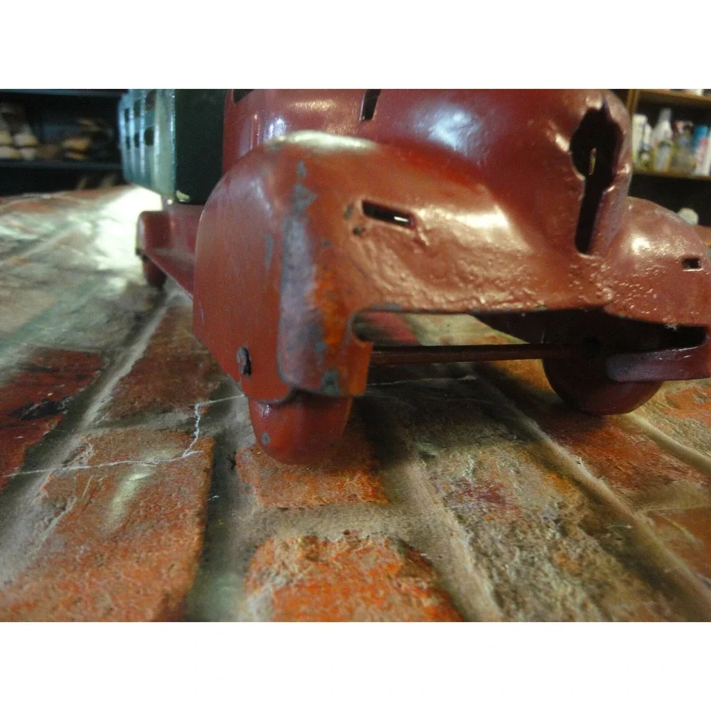 Vintage‎ TOY metal pick up farm truck with back bed estate find 14
